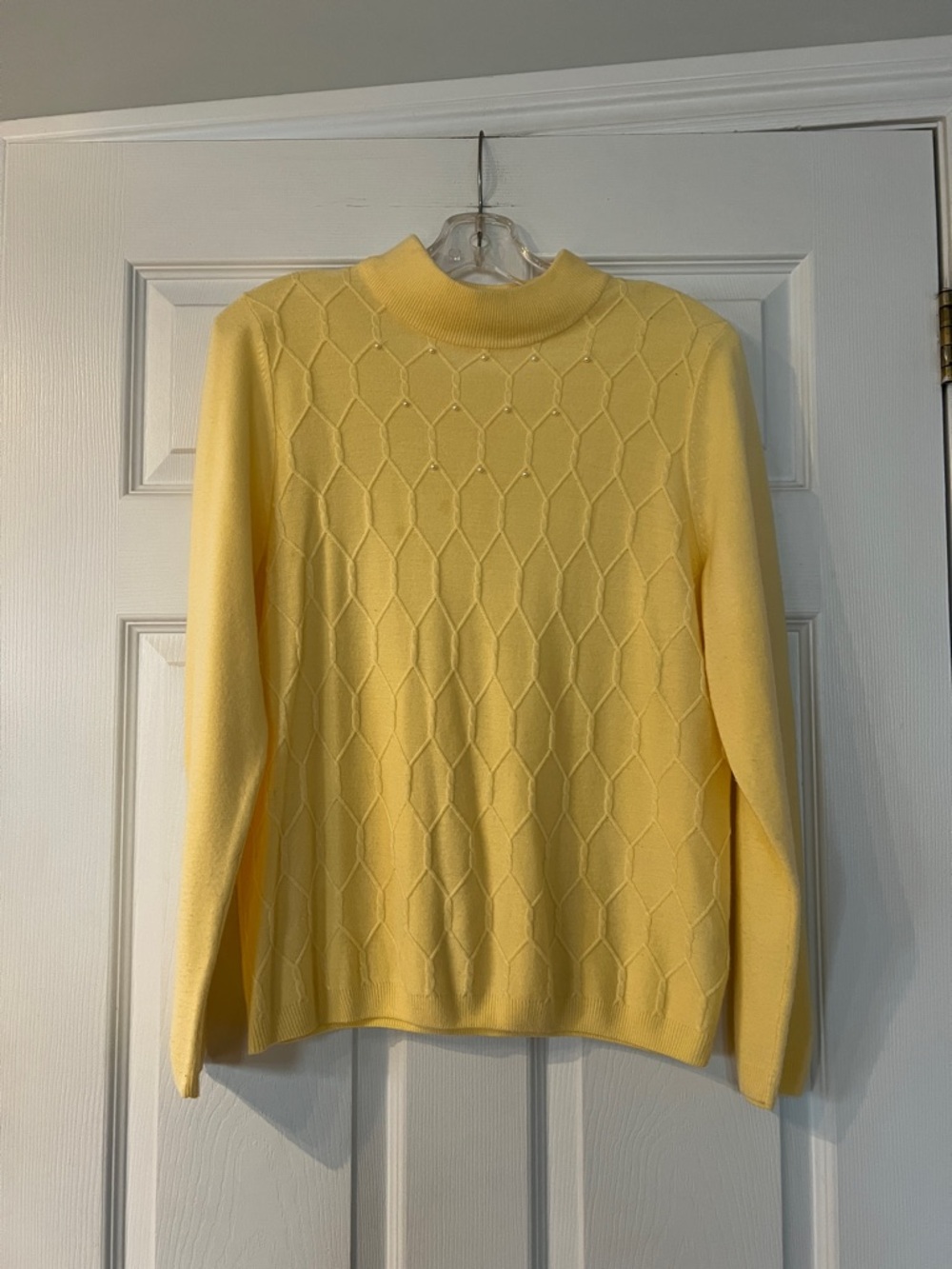 Alia Pale Yellow Cowlneck Sweater